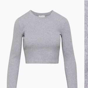 Aritzia ribbed cropped longsleeve